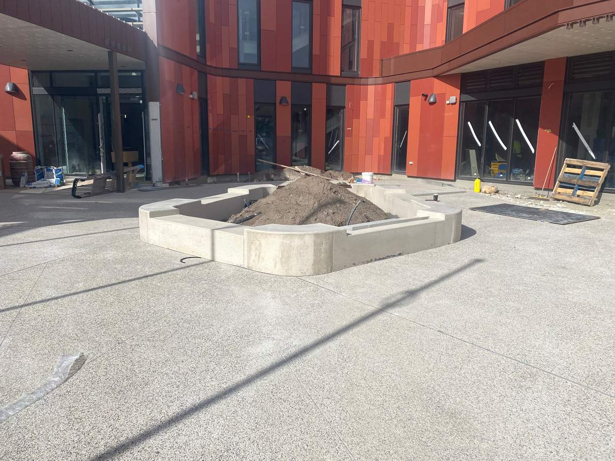 Concrete forecourt works at Cranbourne Community Hospital